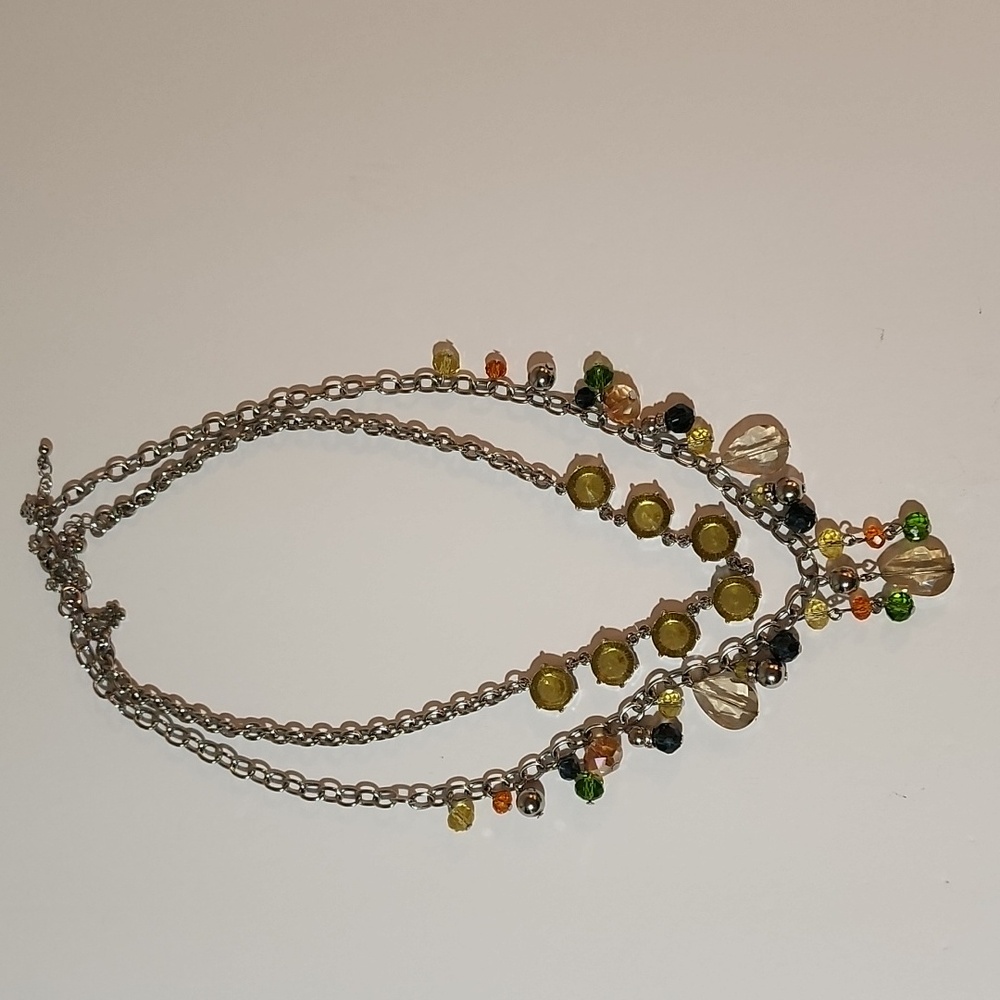Limelight-Elegant Multicolor Beaded Necklace 16"-19", 18"-21"